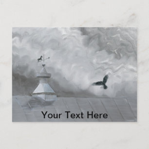 Crow and Weather Vane Postcard