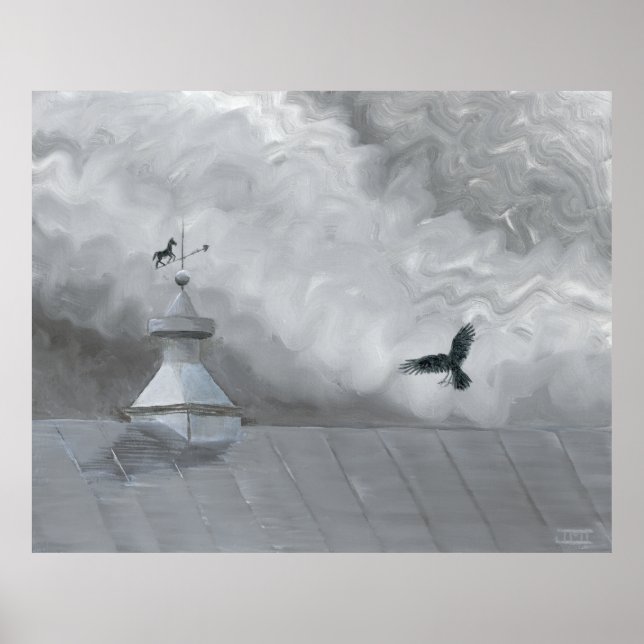Crow and Weather Vane Poster (Front)