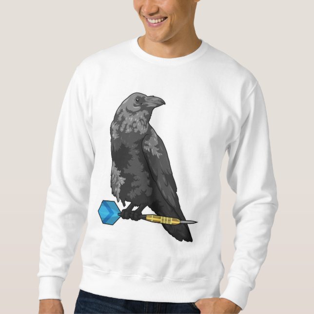 Crow at Darts with Dart Sweatshirt (Front)