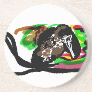 Crow autumn set coaster
