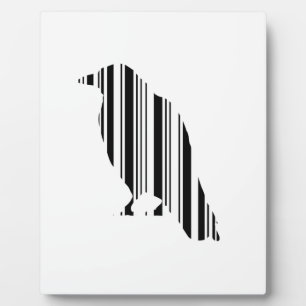 Crow Bar Code Bird Pattern Design Plaque