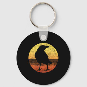 Crow Bird Lover Raven Vintage Key Ring