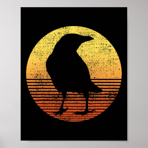 Crow Bird Lover Raven Vintage  Poster