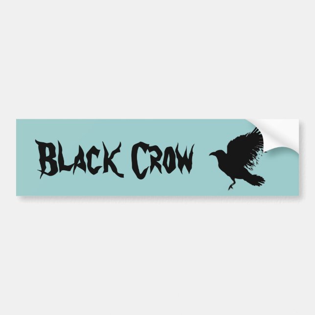 Crow - black bumper sticker (Front)