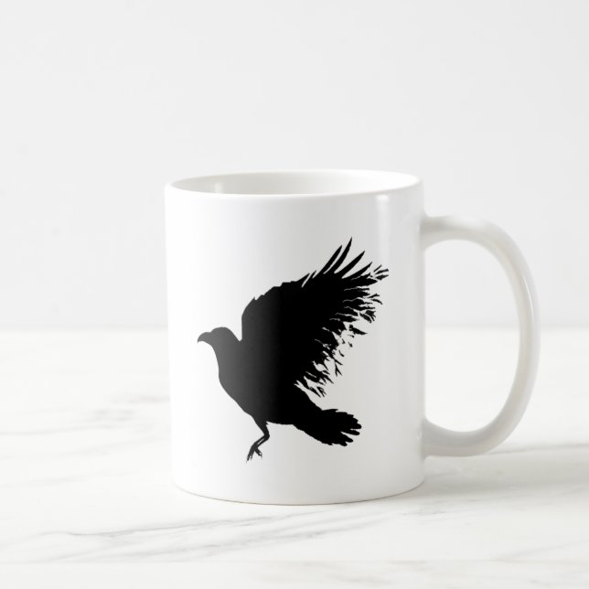 Crow - black coffee mug (Right)