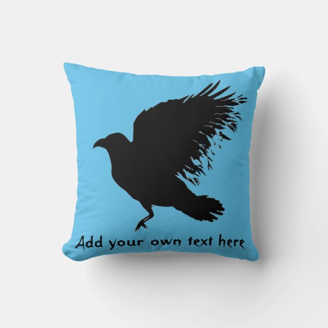 Crow - black cushion (Front)