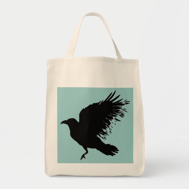 Crow - black tote bag (Front)