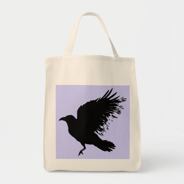 Crow - black tote bag (Front)