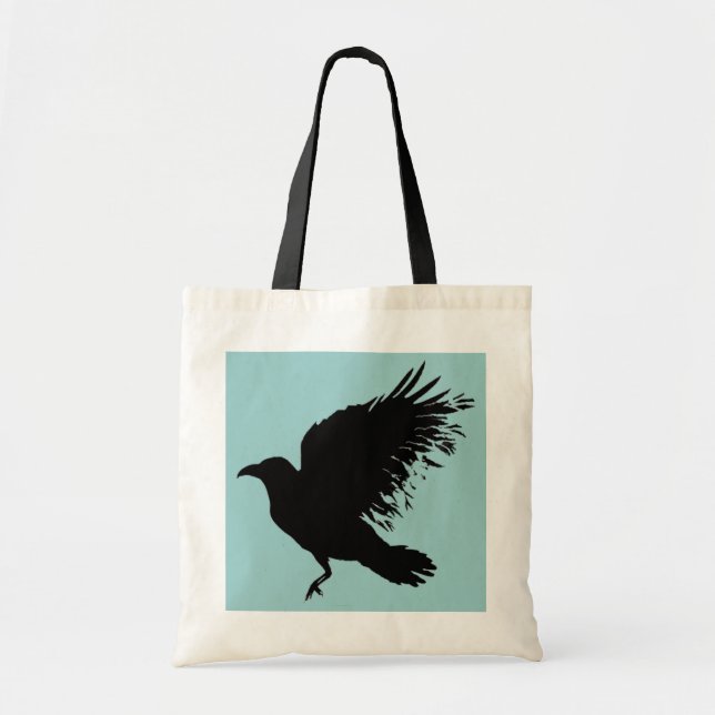 Crow - black tote bag (Front)