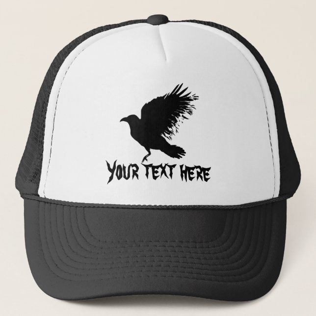 Crow - black trucker hat (Front)