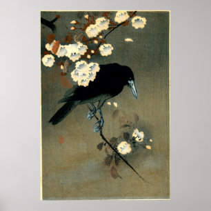 Crow & Blossom by Ohara Koson (1910) Poster