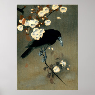 Crow & Blossom by Ohara Koson (1910) Poster