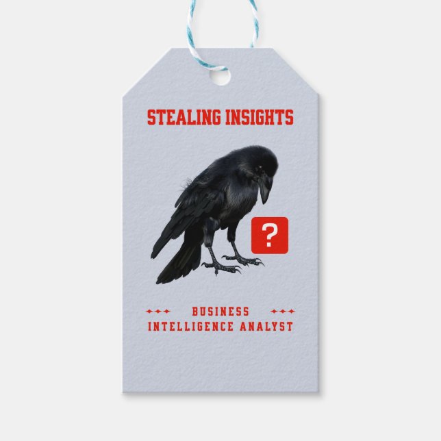 Crow Business Intelligence Analyst Gift Tags (Front)