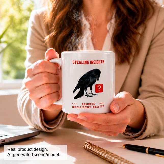 Crow Business Intelligence Analyst Large Coffee Mug (Creator Uploaded)