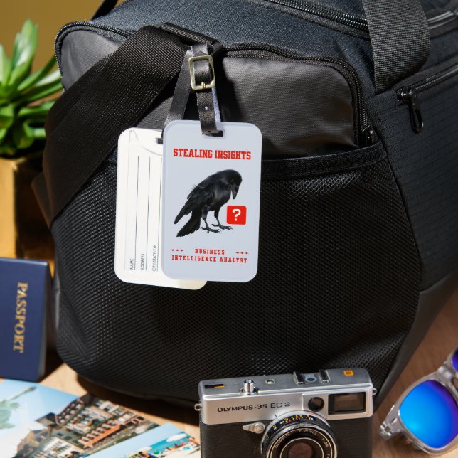 Crow Business Intelligence Analyst Luggage Tag (Front & Back)