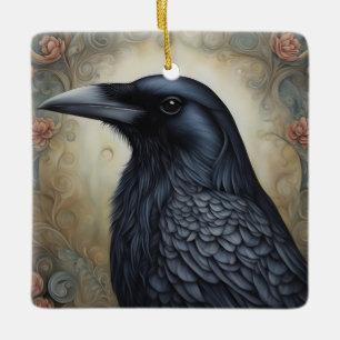 Crow Ceramic Ornament