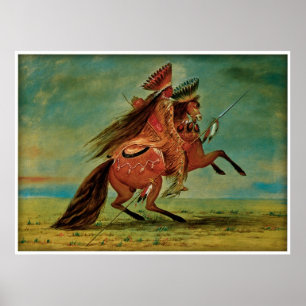 Crow Chief by George Catlin 1850 Poster