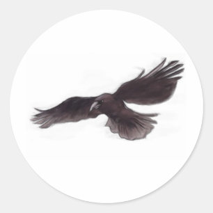 Crow Classic Round Sticker
