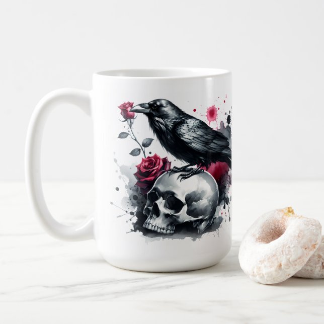 Crow Coffee Mug (With Donut)