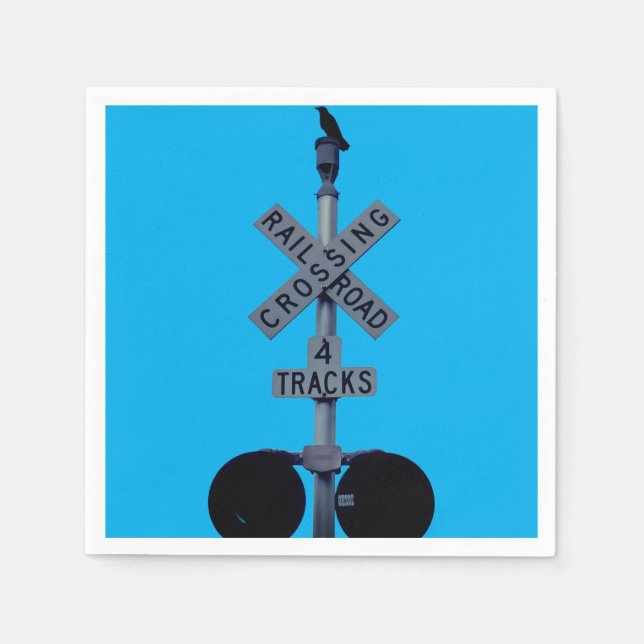 Crow Crossing Guard Paper Napkin (Front)