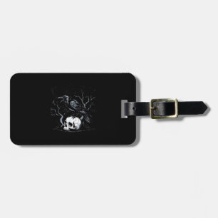 Crow, F-Caw-F Bird Moon Gothic Adult Humor Luggage Tag
