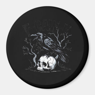 Crow, F-Caw-F Bird Moon Gothic Adult Humor Magnet