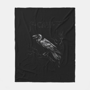 Crow, F-Caw-F Bird Retro Classic Fleece Blanket
