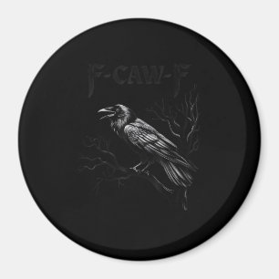 Crow, F-Caw-F Bird Retro Classic Magnet