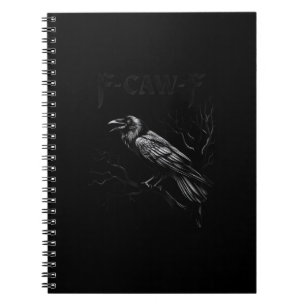 Crow, F-Caw-F Bird Retro Classic Notebook