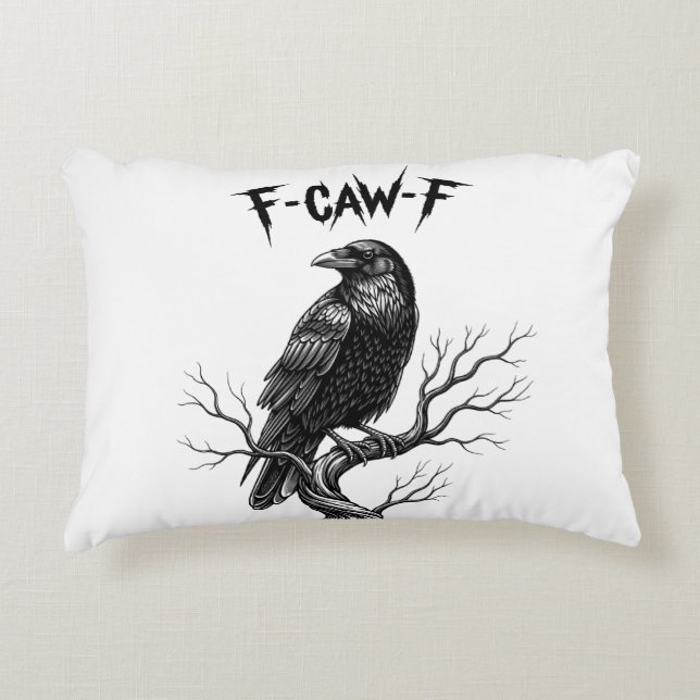 Crow - F-Caw-F Decorative Cushion (Front)
