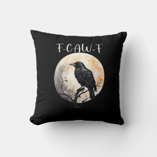 Crow F-Caw-F Funny Bird Aesthetic Casual Cushion