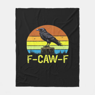 Crow F-Caw-F Funny Bird Classic Minimal Clean Fleece Blanket