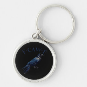 Crow, F-Caw-F Funny Bird Creative Casual Key Ring