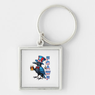 Crow, F-Caw-F Funny Bird Creative Casual Key Ring