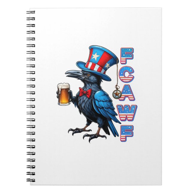 Crow, F-Caw-F Funny Bird Creative Casual Notebook (Front)