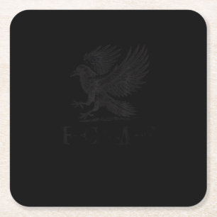 Crow, F-Caw-F Funny Bird Gothic Adult Humor Cool U Square Paper Coaster