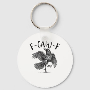 Crow, F-Caw-F Funny Bird Key Ring