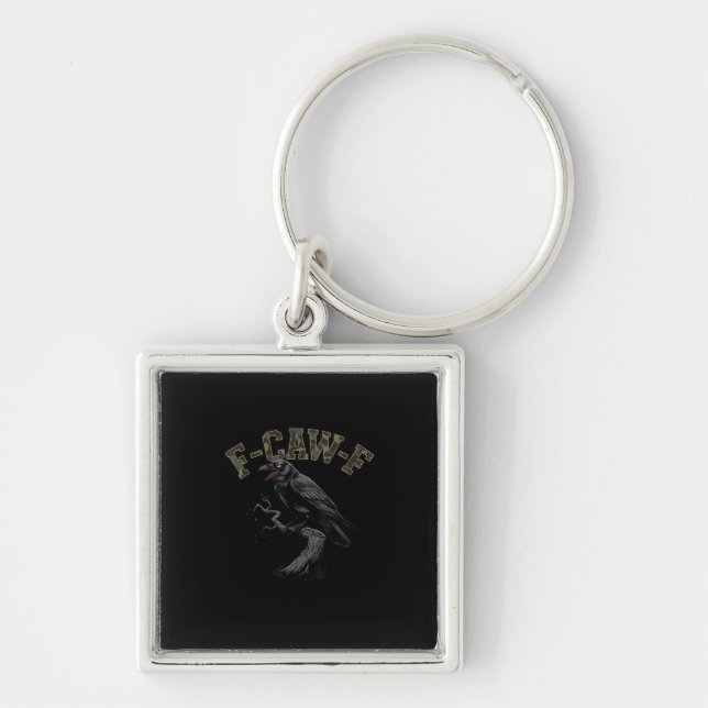 Crow F-Caw-F Funny Bird Key Ring (Front)