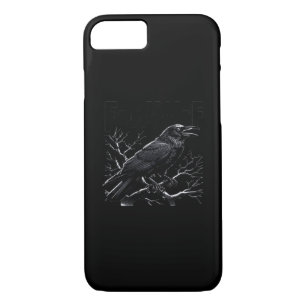 Crow, F-Caw-F Funny Bird Minimal Clean iPhone 8/7 Case