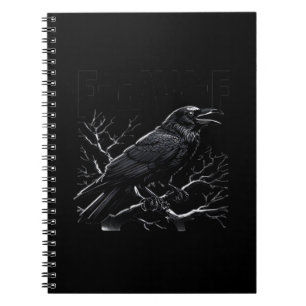 Crow, F-Caw-F Funny Bird Minimal Clean Notebook