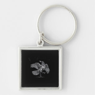 Crow, F-Caw-F Funny Bird Moon Gothic Adult Humor C Key Ring