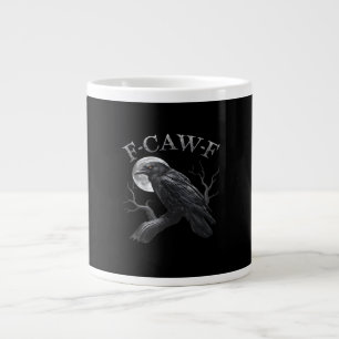 Crow F-Caw-F Funny Bird Moon Gothic Adult Humor Cl Large Coffee Mug