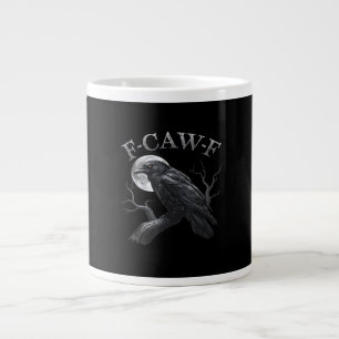 Crow F-Caw-F Funny Bird Moon Gothic Adult Humor Cr Large Coffee Mug