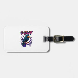 Crow, F-Caw-F Funny Bird Moon Gothic Adult Humor M Luggage Tag