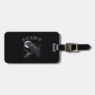 Crow F-Caw-F Funny Bird Moon Gothic Adult Humour C Luggage Tag