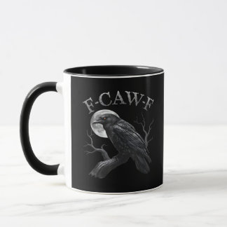 Crow F-Caw-F Funny Bird Moon Gothic Adult Humour C Mug