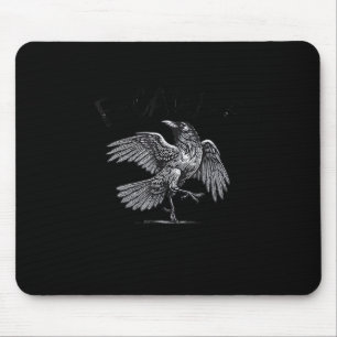 Crow, F-Caw-F Funny Bird Moon Gothic Adult Humour  Mouse Mat