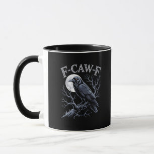 Crow F-Caw-F Funny Bird Moon Gothic Adult Humour R Mug