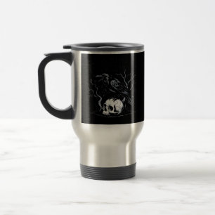 Crow, F-Caw-F Funny Bird Moon Gothic Adult Humour Travel Mug