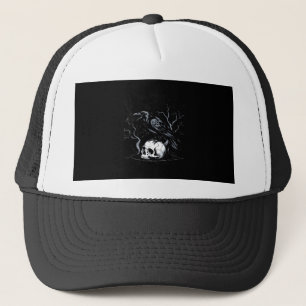 Crow, F-Caw-F Funny Bird Moon Gothic Adult Humour Trucker Hat